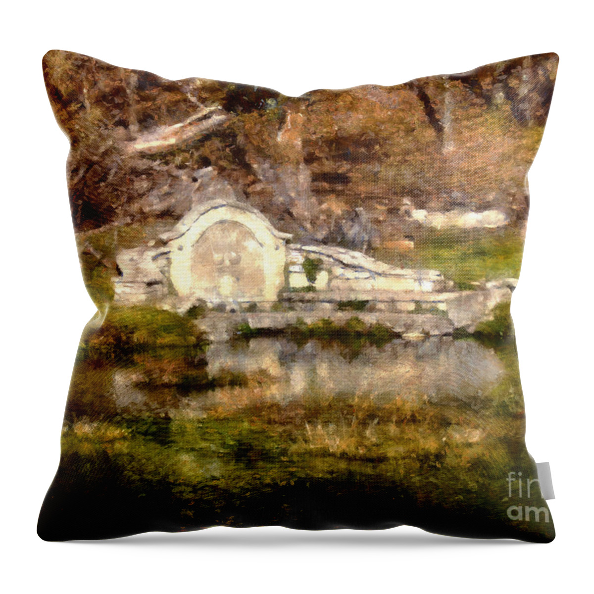 Lake Throw Pillow featuring the painting Lake of St.James by Alexa Szlavics