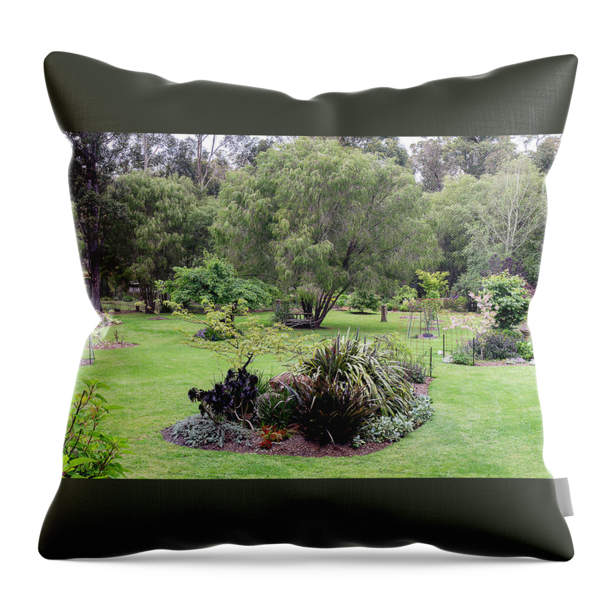 Garden Throw Pillow featuring the photograph Lakeside, Pemberton, Western Australia 2 by Elaine Teague