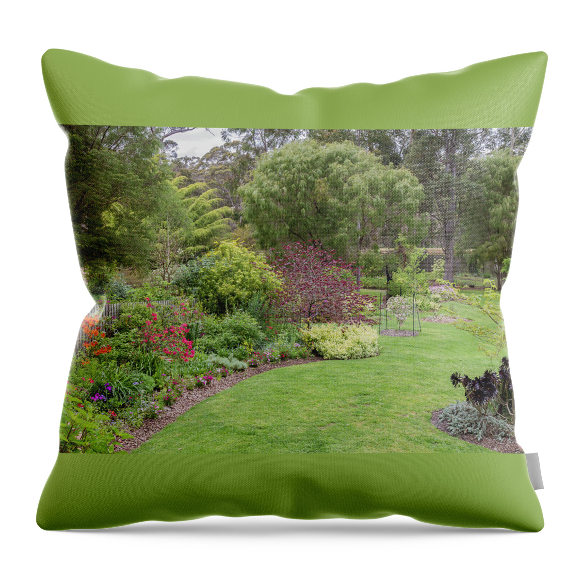 Garden Throw Pillow featuring the photograph Lakeside, Pemberton, Western Australia #3 by Elaine Teague