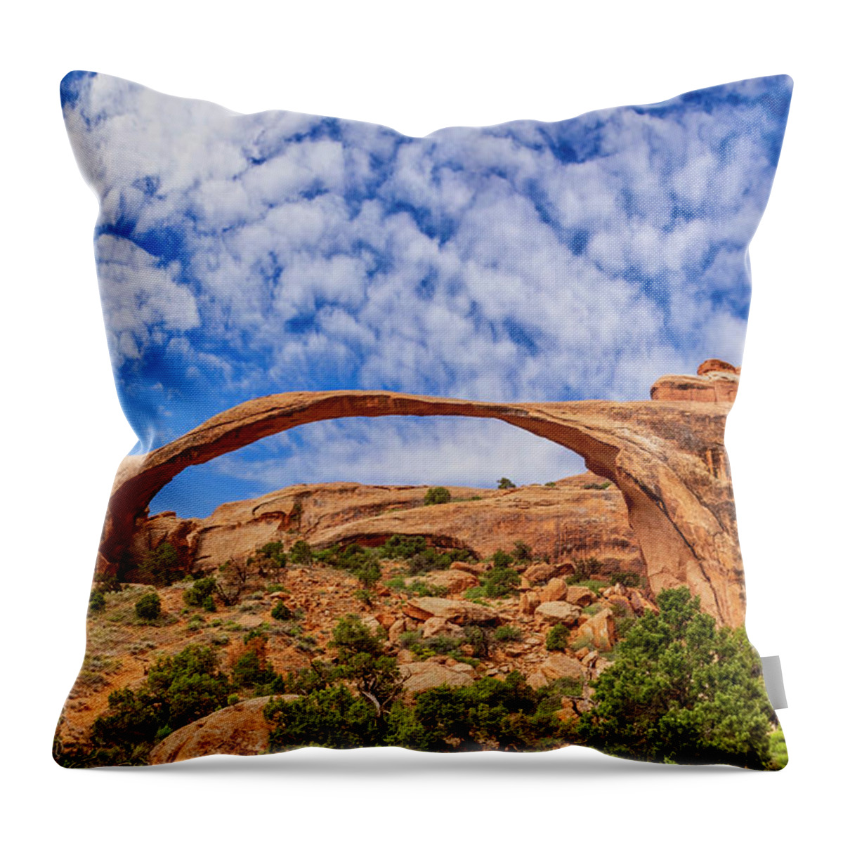 Arch Throw Pillow featuring the photograph Landscape Arch by Jurgen Lorenzen