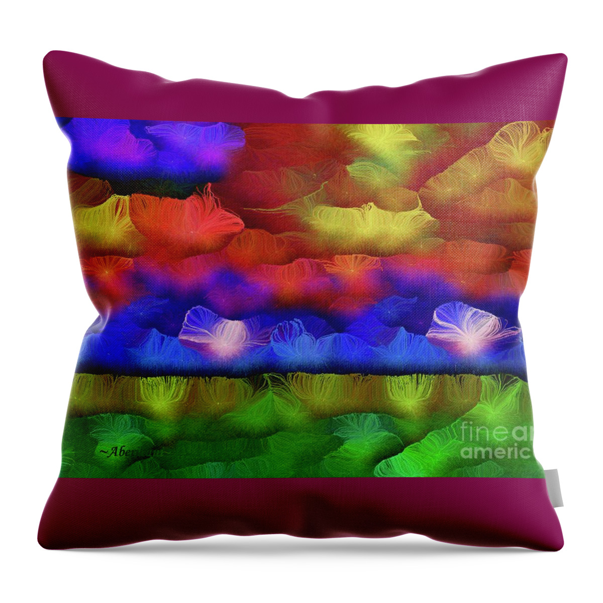 Dreams Throw Pillow featuring the digital art Landscape for a Dream Fulfilled by Aberjhani