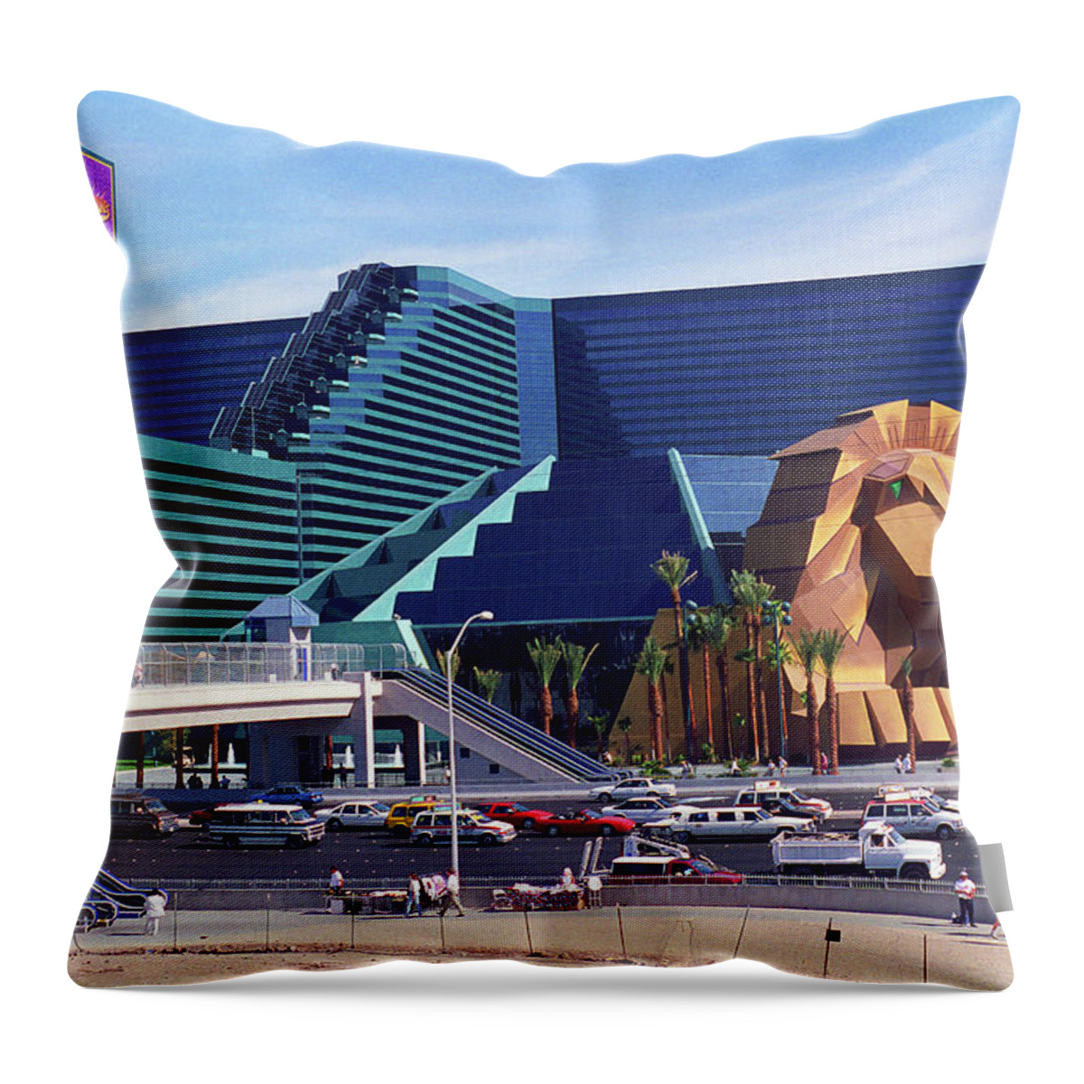 America Throw Pillow featuring the photograph Las Vegas 1994 #9 by Frank Romeo
