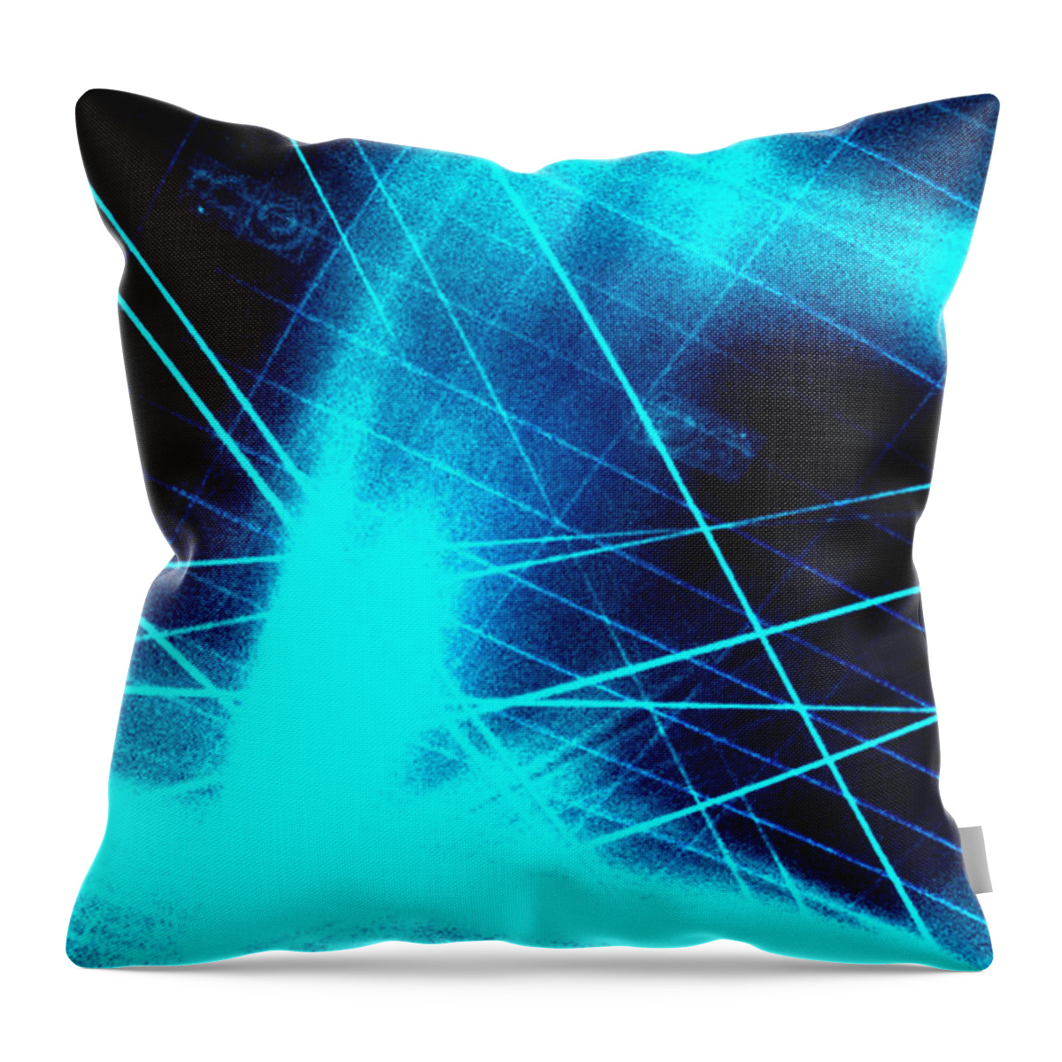  Throw Pillow featuring the digital art Laser World Part 20 2020 Master by The Lovelock experience