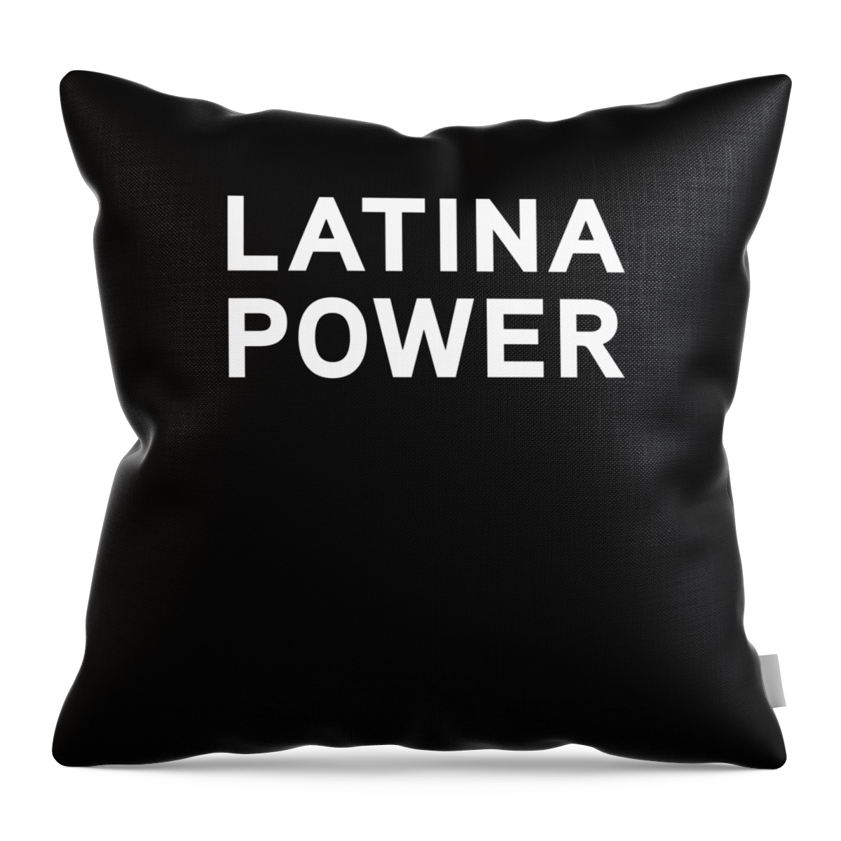 Funny Throw Pillow featuring the digital art Latina Power by Jane Keeper