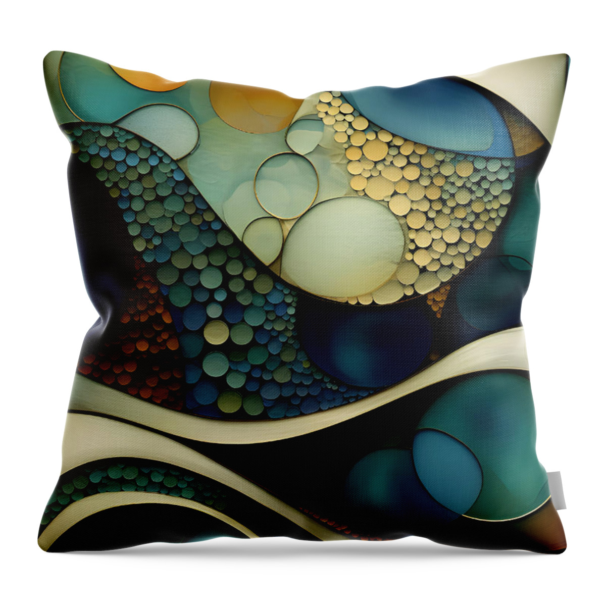 Digital Art Throw Pillow featuring the digital art Layered Landscapes 01 by Amanda Moore