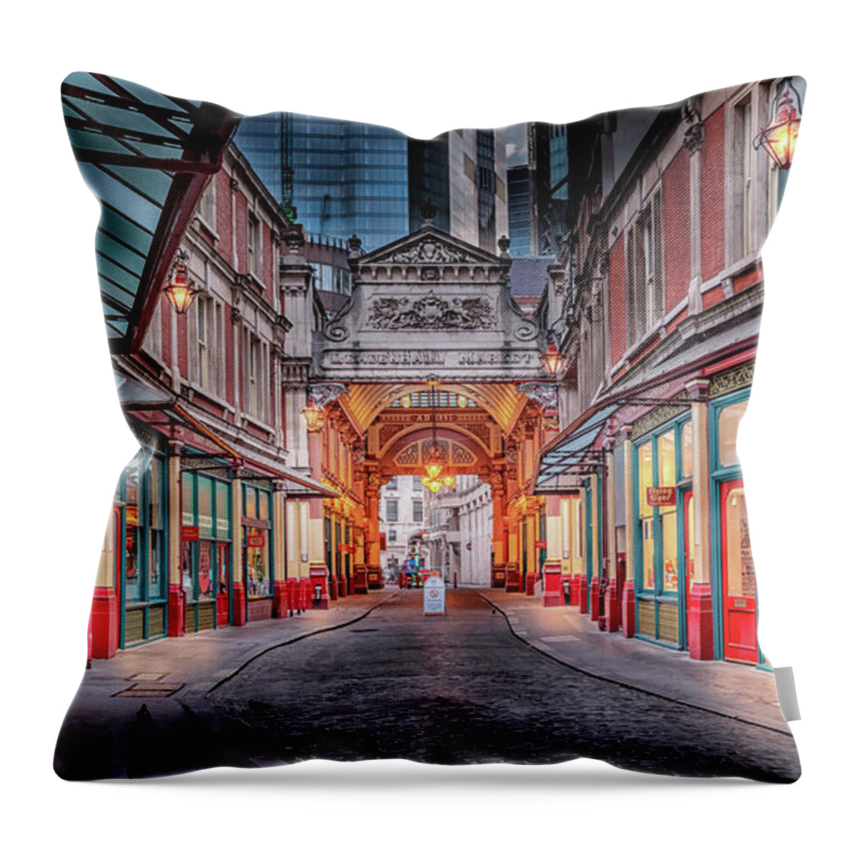 London Throw Pillow featuring the photograph Leadenhall Market by PB Photography