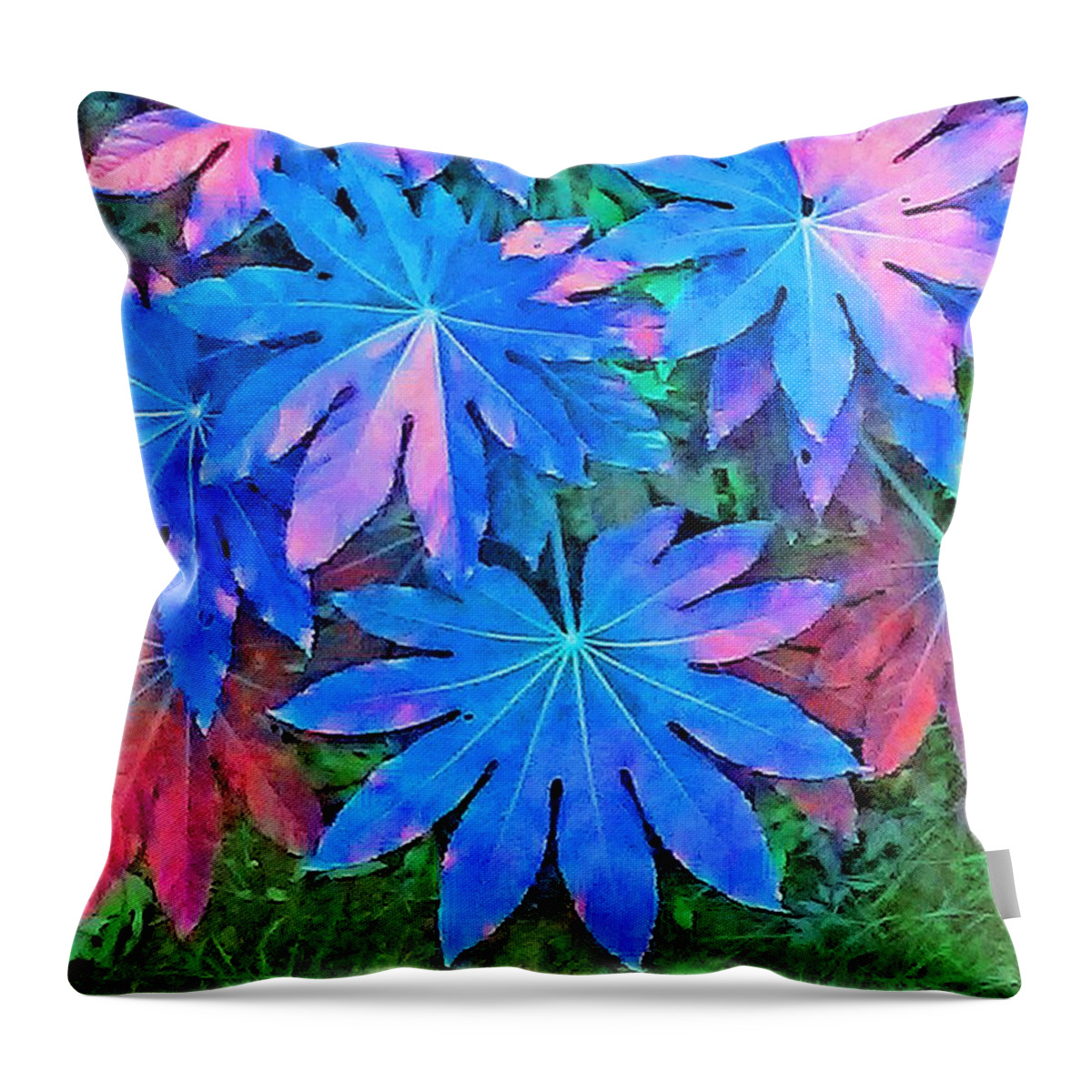 Leaves Throw Pillow featuring the photograph Leaves From Above by Andrew Lawrence