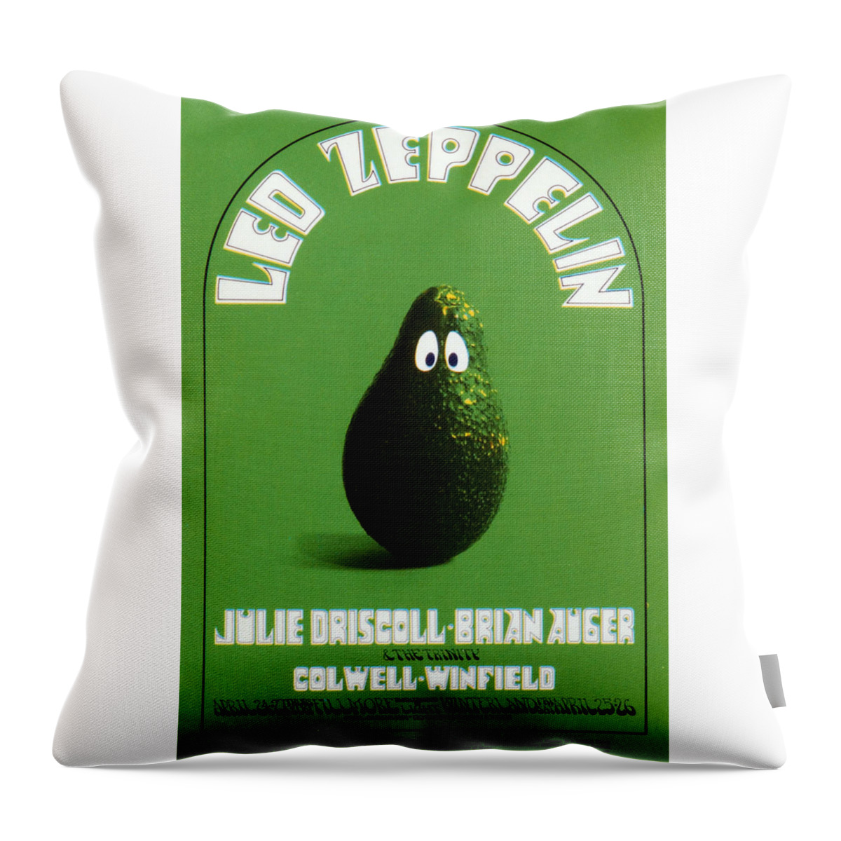 Led Zeppelin Throw Pillow featuring the painting Led Zeppelin by Led Zeppelin