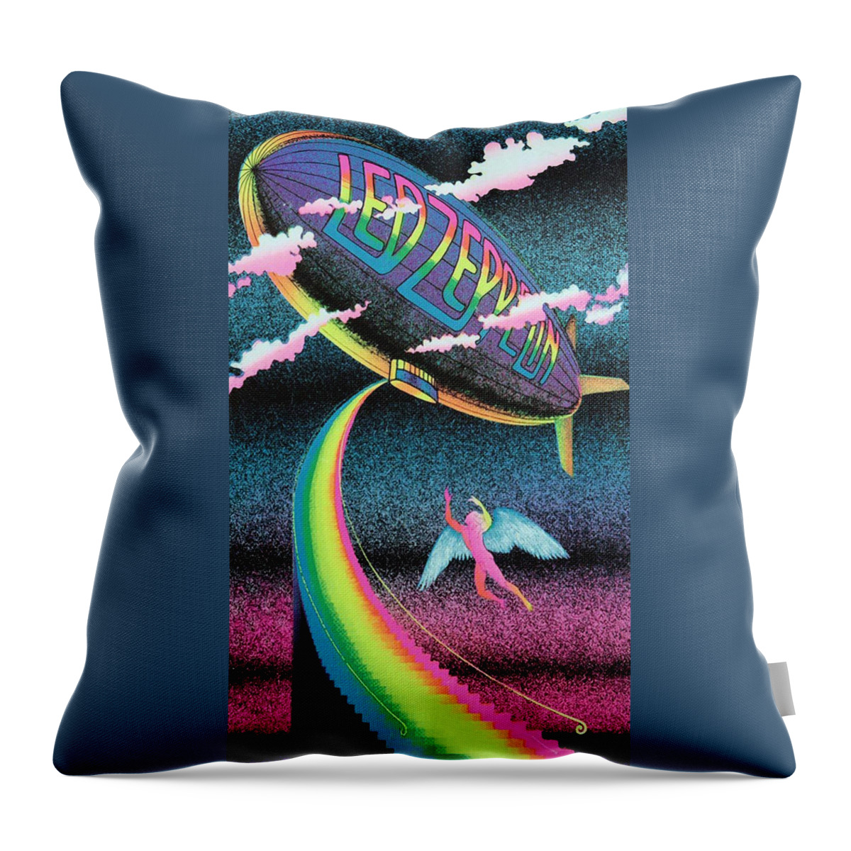Led Zeppelin Throw Pillow featuring the painting Led Zeppelin Poster - Stairway To Heaven by Led Zeppelin