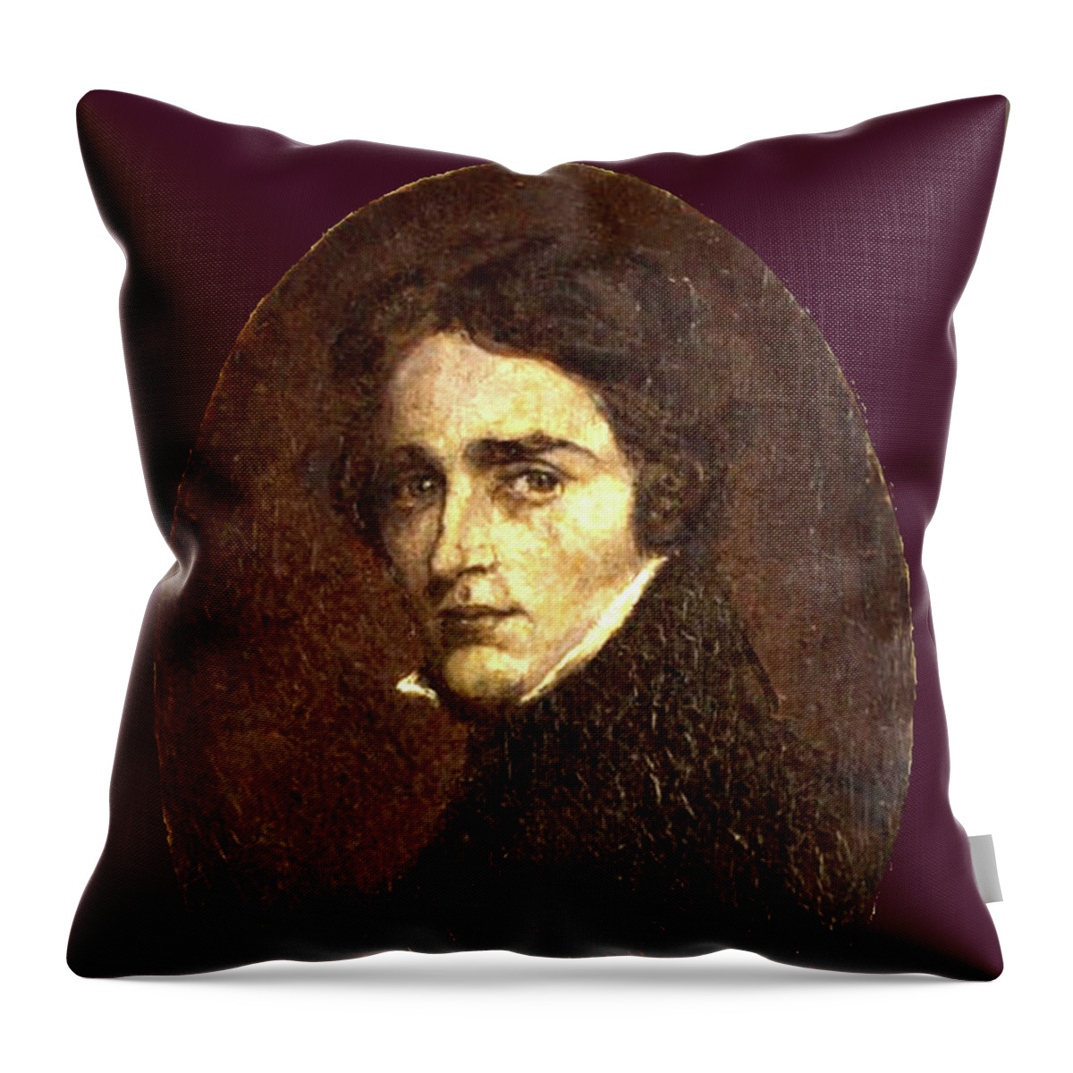 Leigh Hunter Throw Pillow featuring the digital art Leigh Hunt by Asok Mukhopadhyay