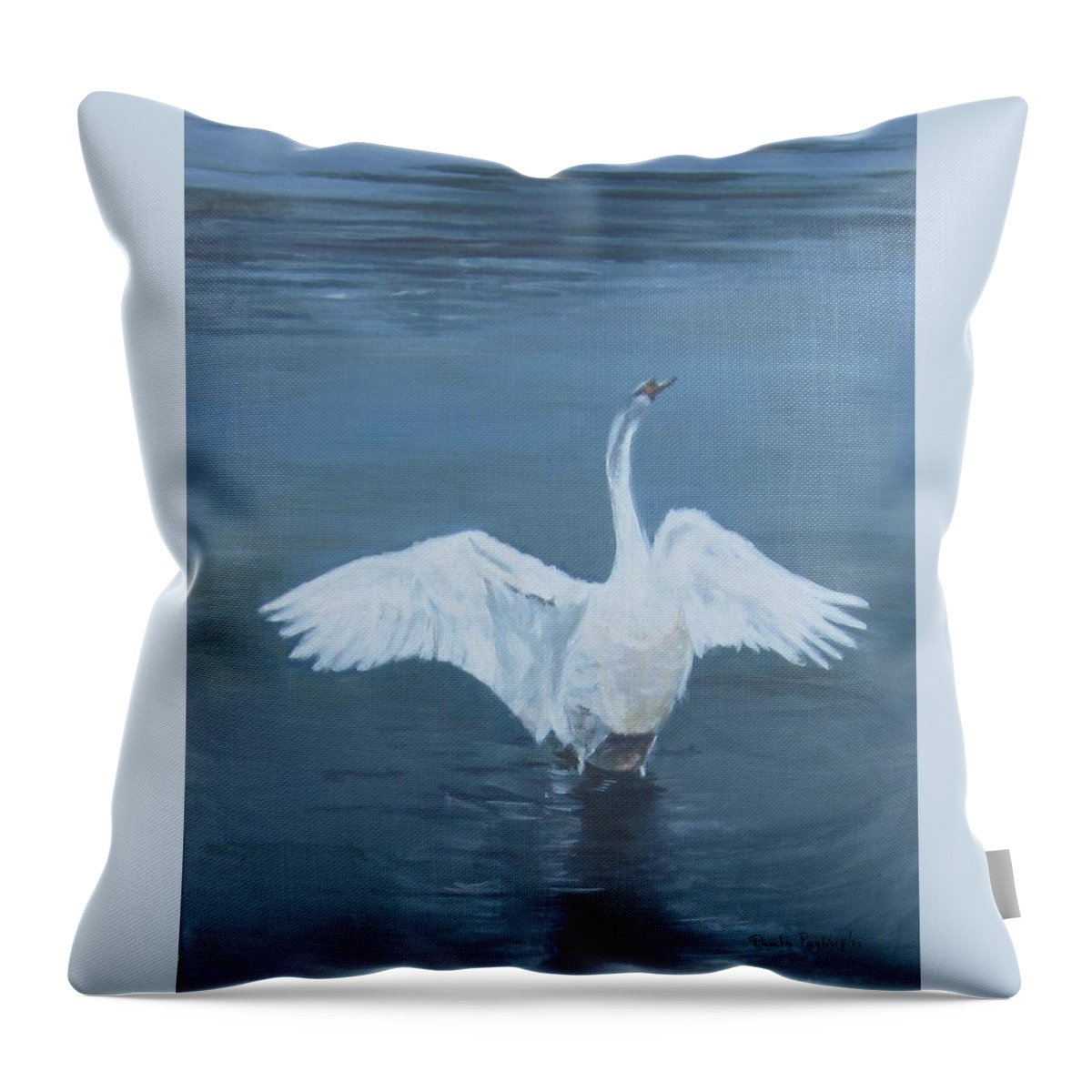 Acrylic Throw Pillow featuring the painting Let It Go by Paula Pagliughi