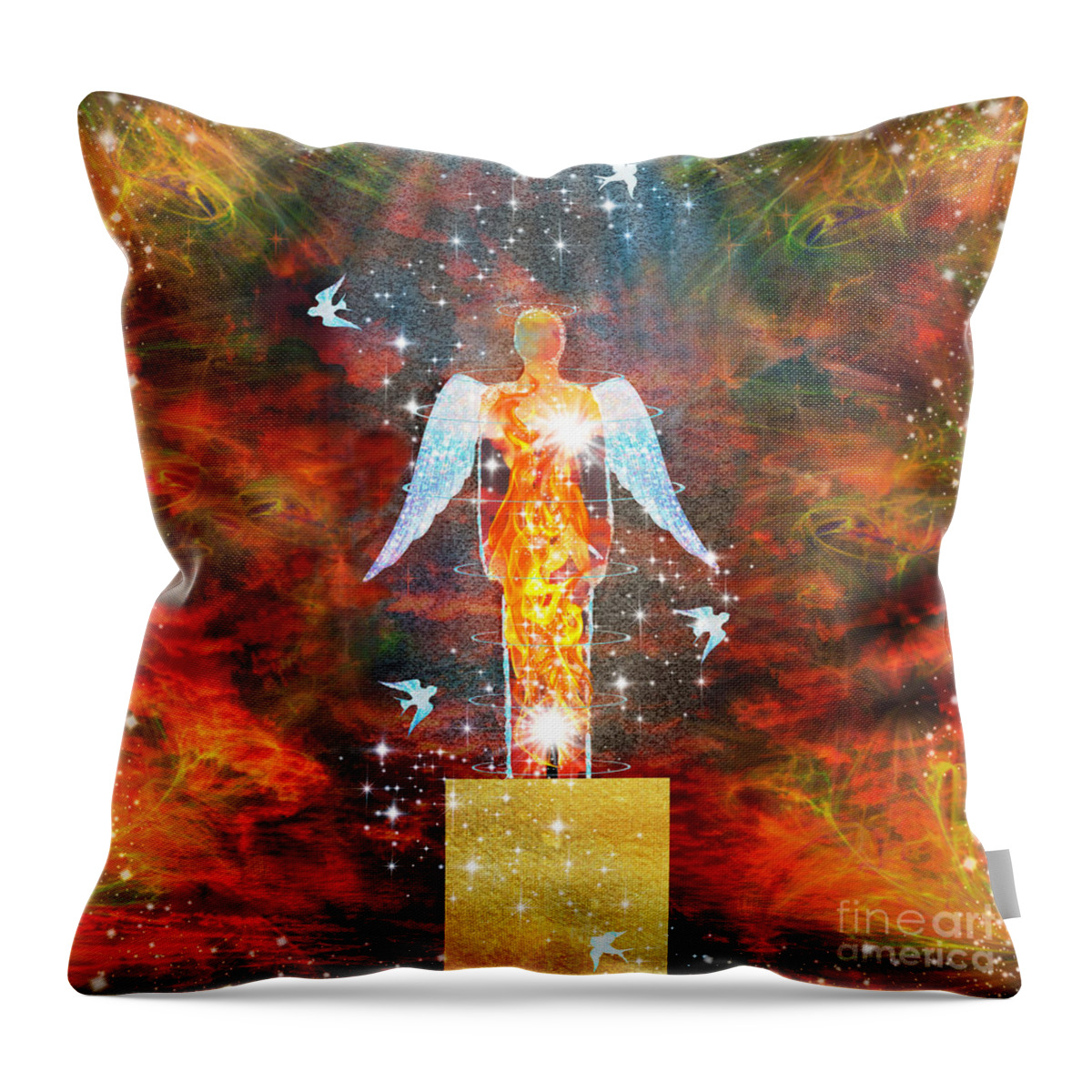 Light Throw Pillow featuring the mixed media Let Your Light Shine by Diamante Lavendar
