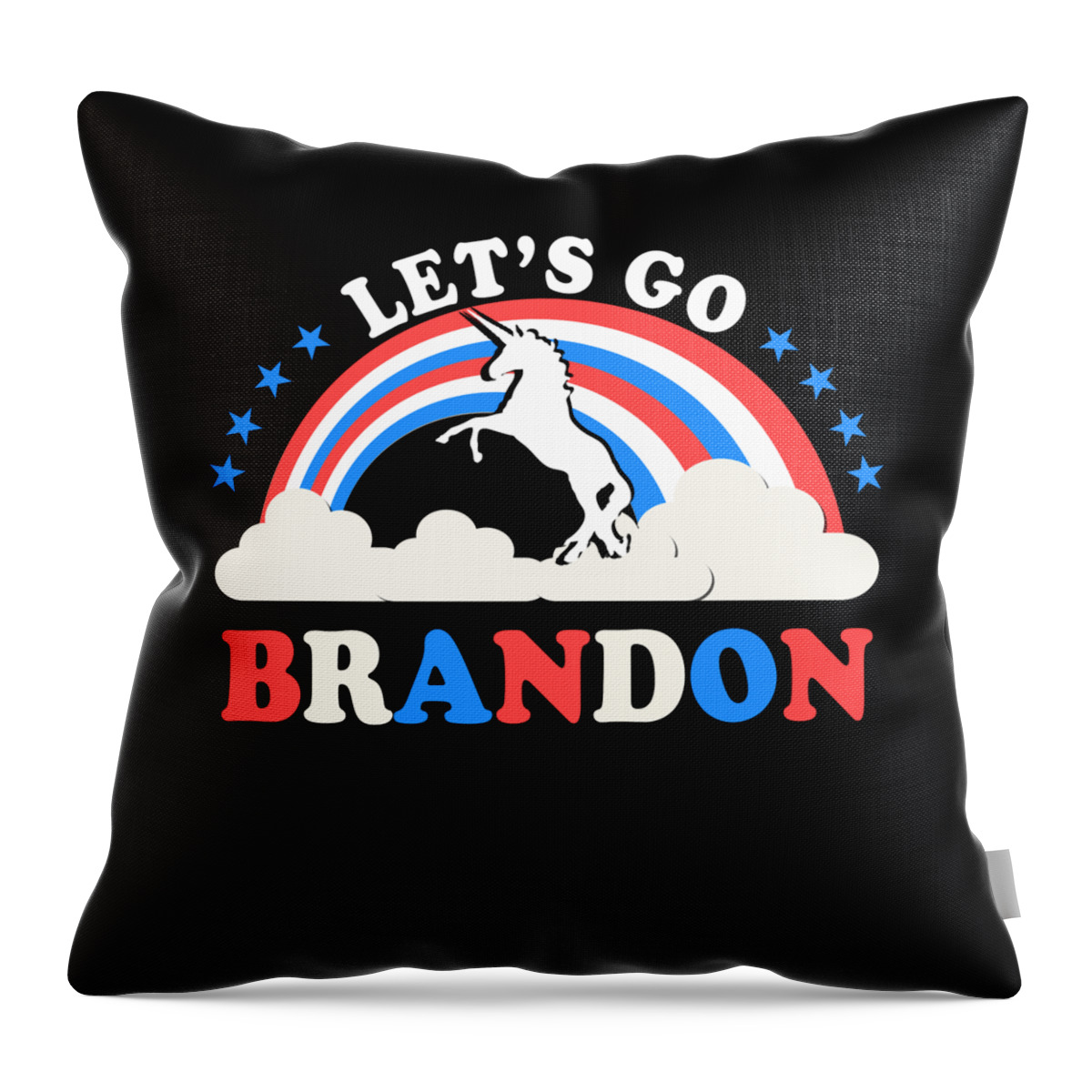 Cool Throw Pillow featuring the digital art Lets Go Brandon F Joe Biden by Flippin Sweet Gear