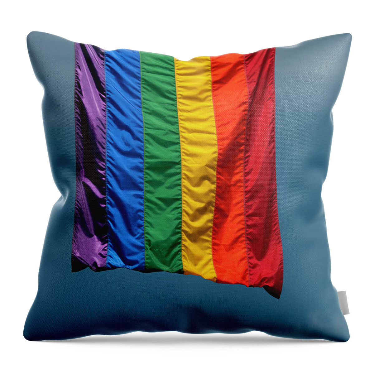 Lgbt Movement Throw Pillow featuring the photograph LGBT Flag by Phil Cardamone
