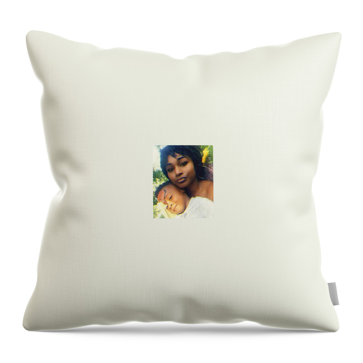  Throw Pillow featuring the drawing Liam and Oniy by Donald C-Note Hooker