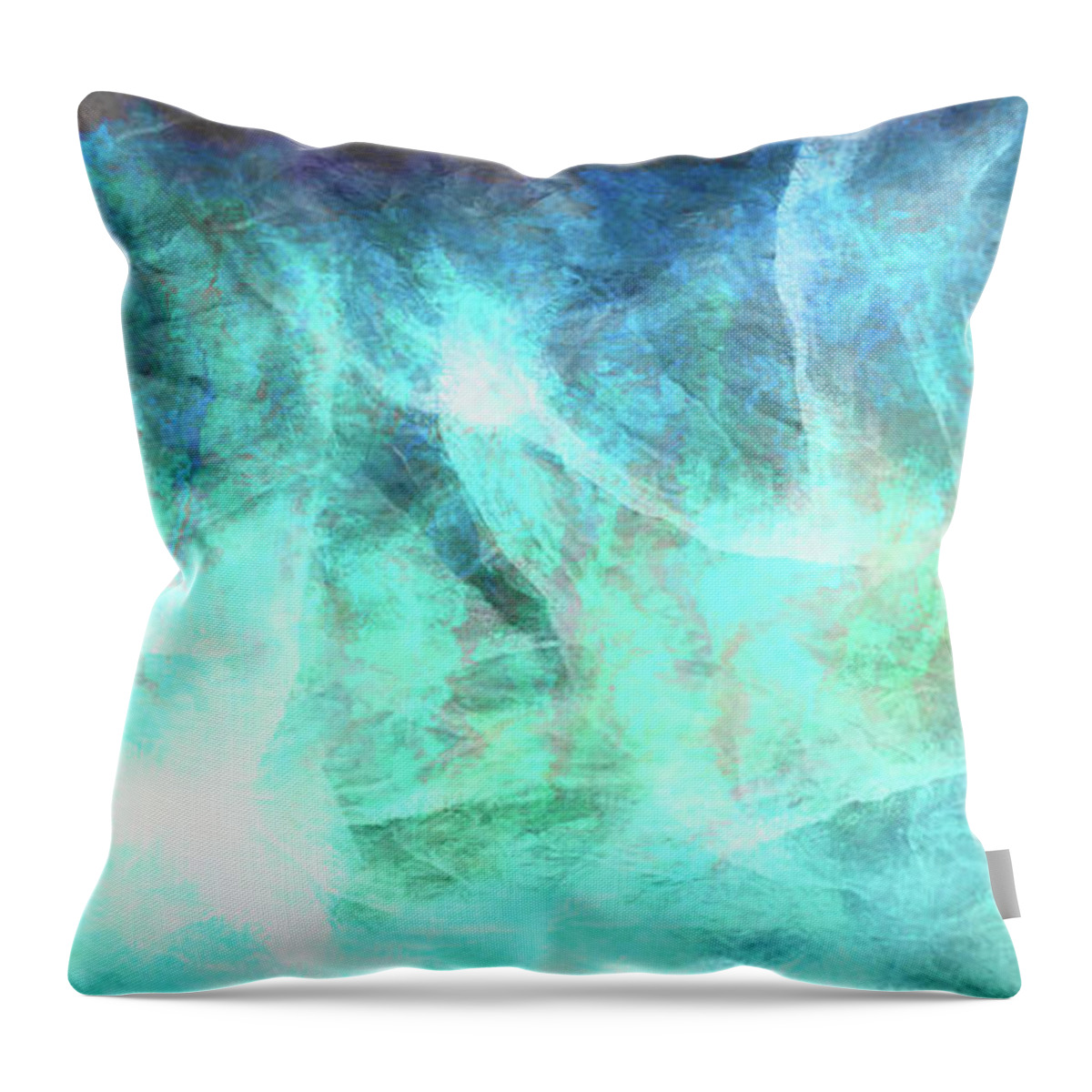 Abstract Art Throw Pillow featuring the painting Life Is A Gift - Abstract Art by Jaison Cianelli