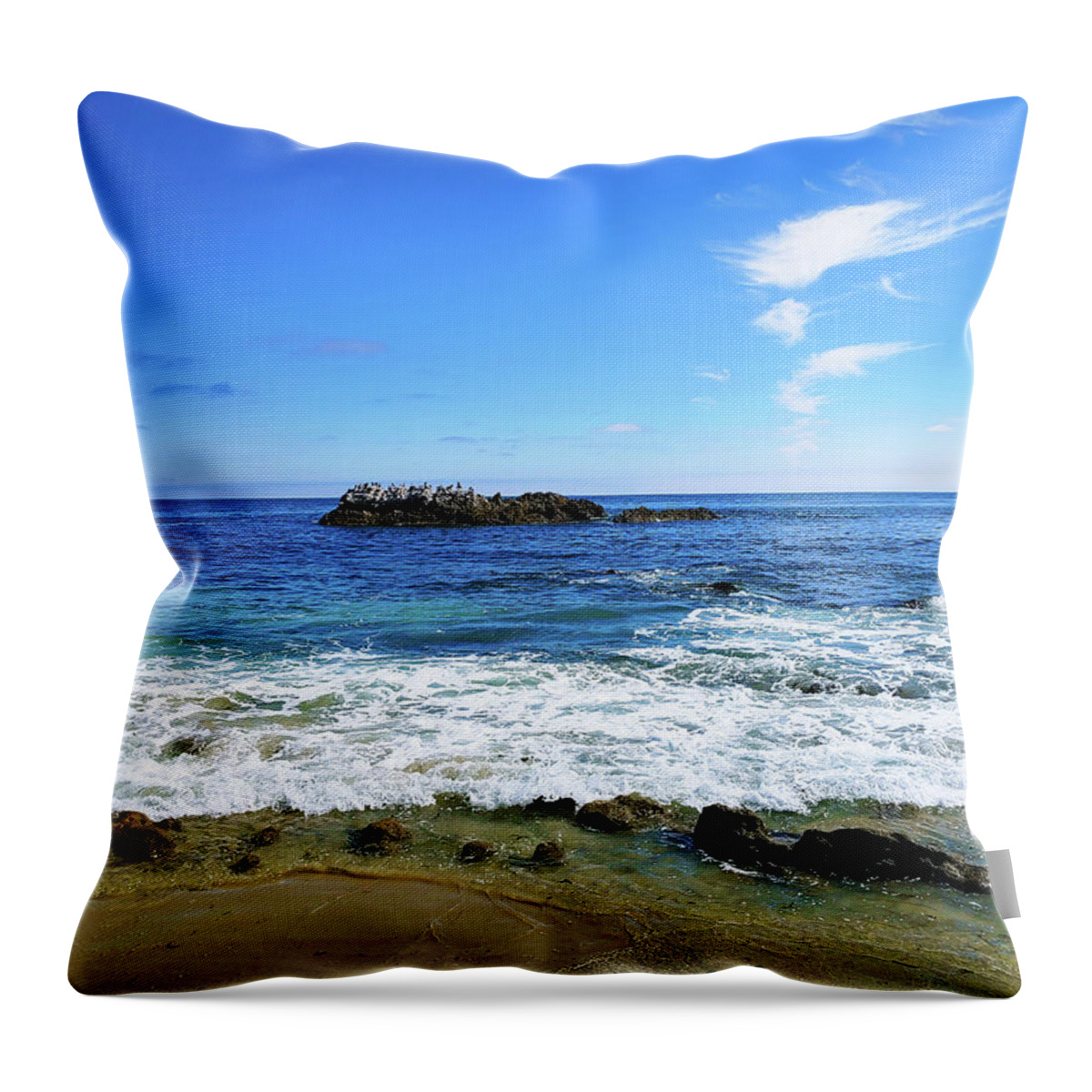 Beach Throw Pillow featuring the photograph Life on the Island by Marcus Jones