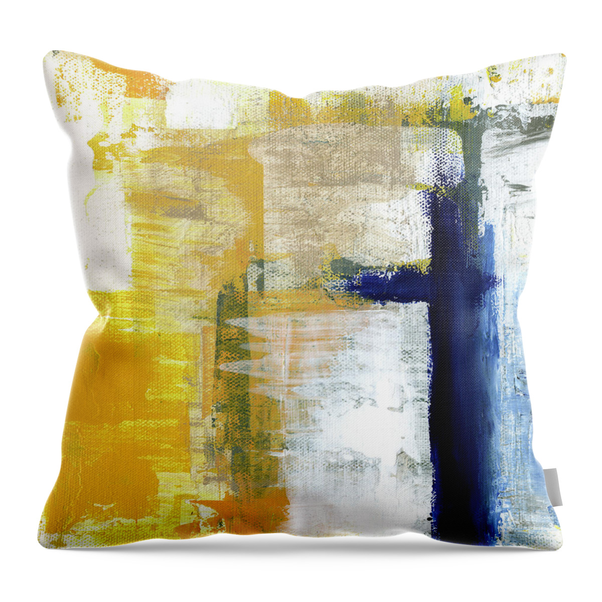 Abstract Throw Pillow featuring the painting Light Of Day 3 by Linda Woods