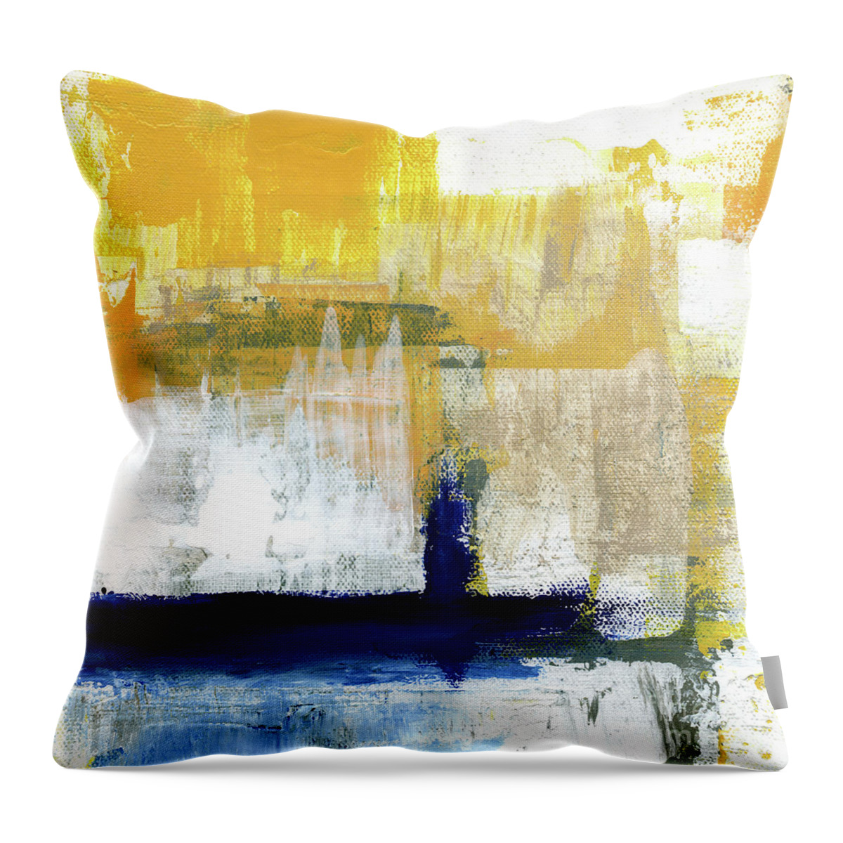 Abstract Throw Pillow featuring the painting Light Of Day 4 by Linda Woods