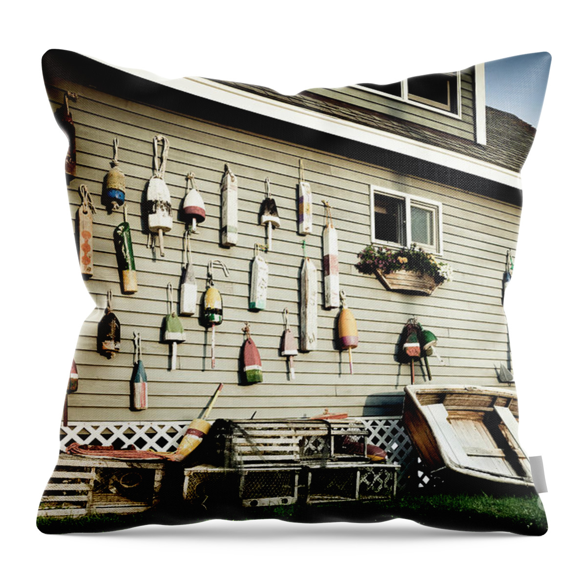 Maine Throw Pillow featuring the photograph Lightly Festooned by RicharD Murphy