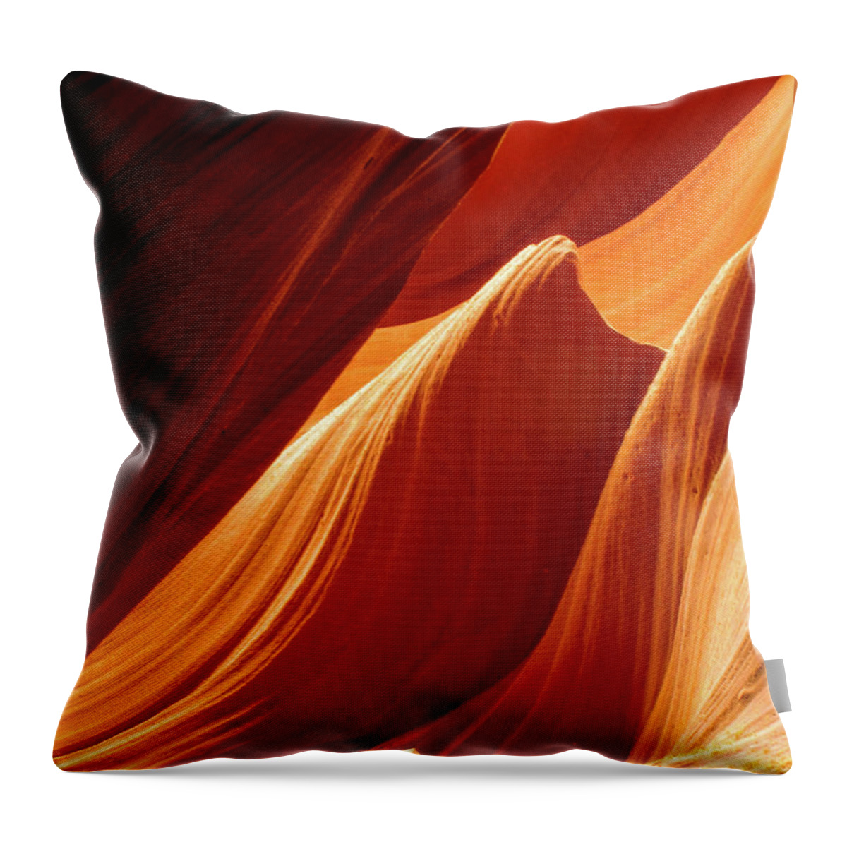 Antelope Canyon Throw Pillow featuring the photograph Like Water On Stone - Antelope Canyon, Arizona by Earth And Spirit