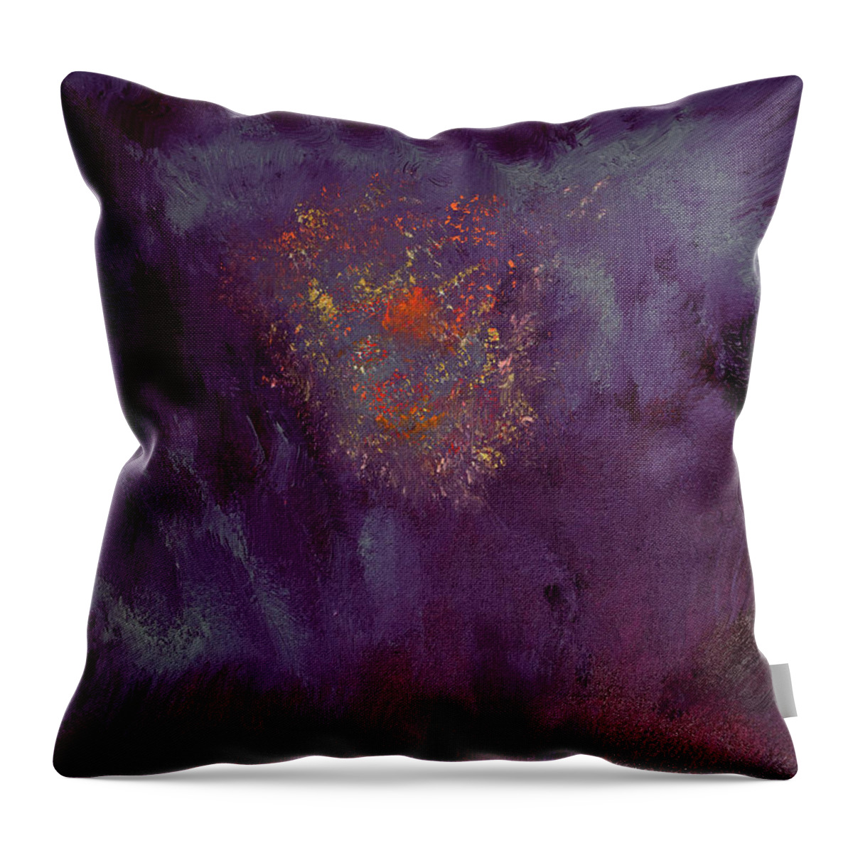 Lilac Throw Pillow featuring the painting Lilac In Bloom by Joe Loffredo