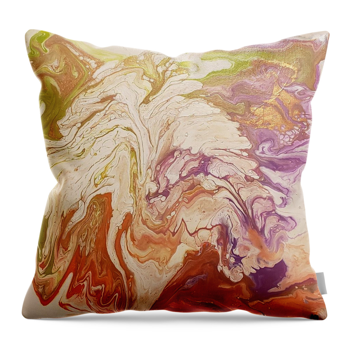 Fine Art Throw Pillow featuring the painting Lily by Katy Bishop