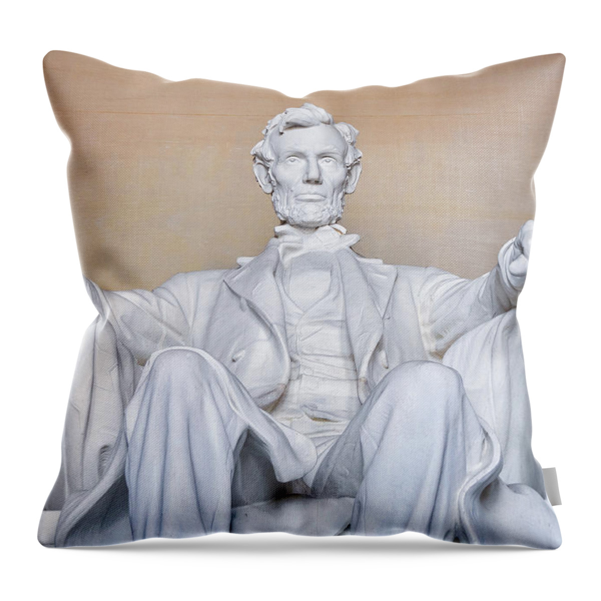 National Mall Throw Pillow featuring the photograph Lincoln Memorial by Kyle Hanson