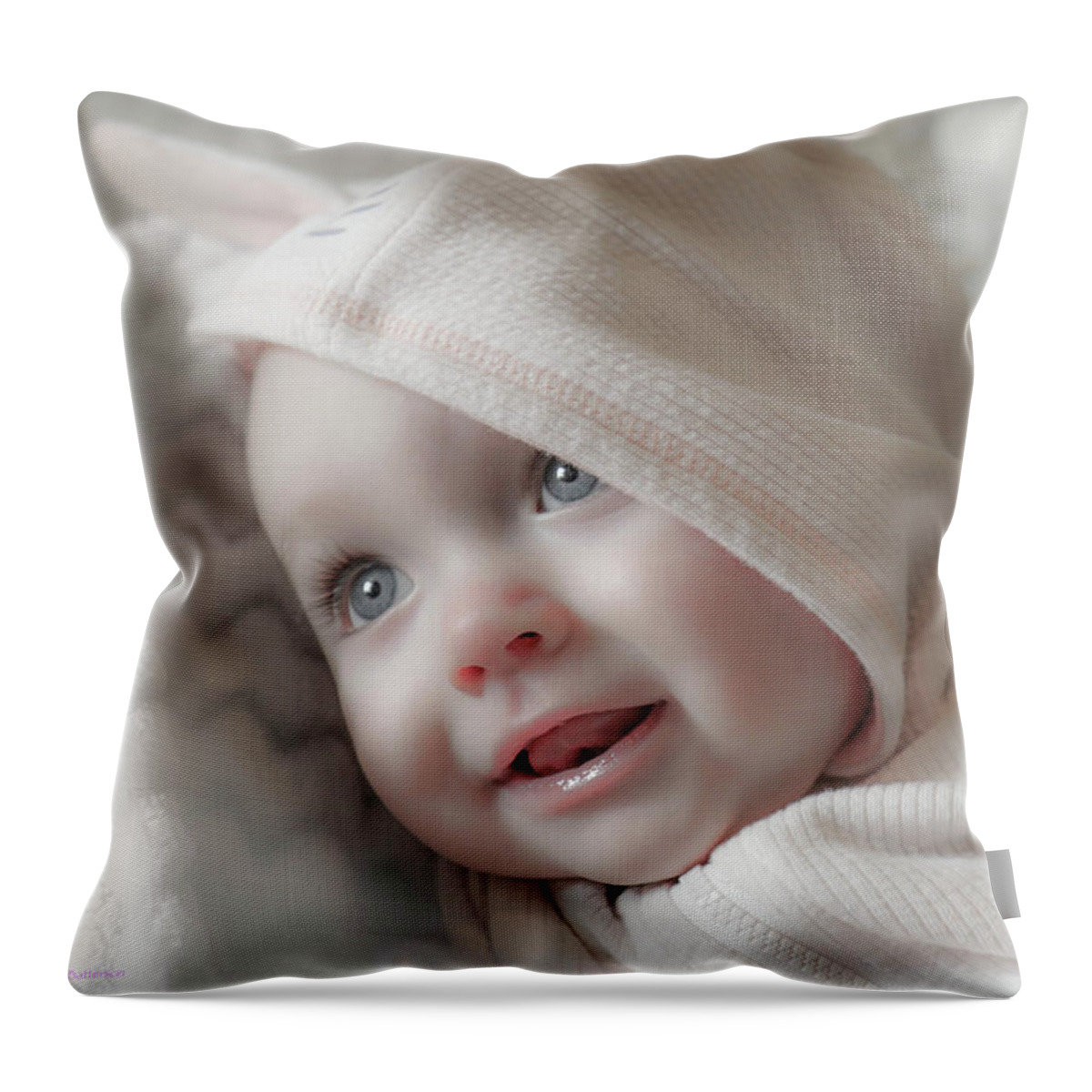 Baby Throw Pillow featuring the photograph Little Girl by Veronica Batterson