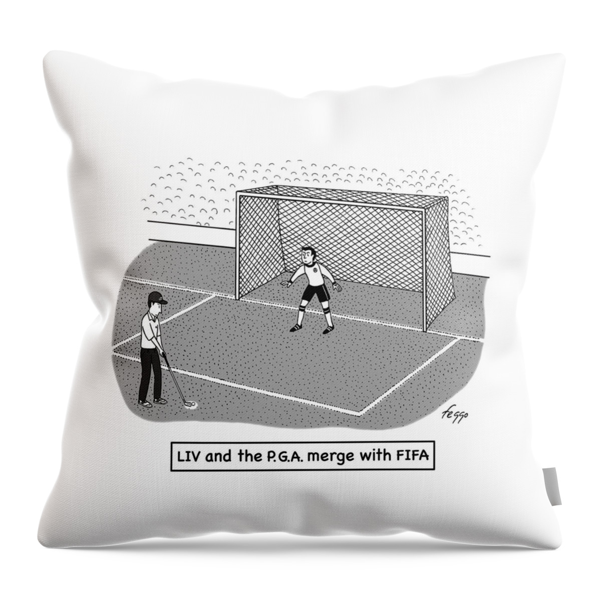 Liv And The P.g.a. Merge With Fifa Throw Pillow