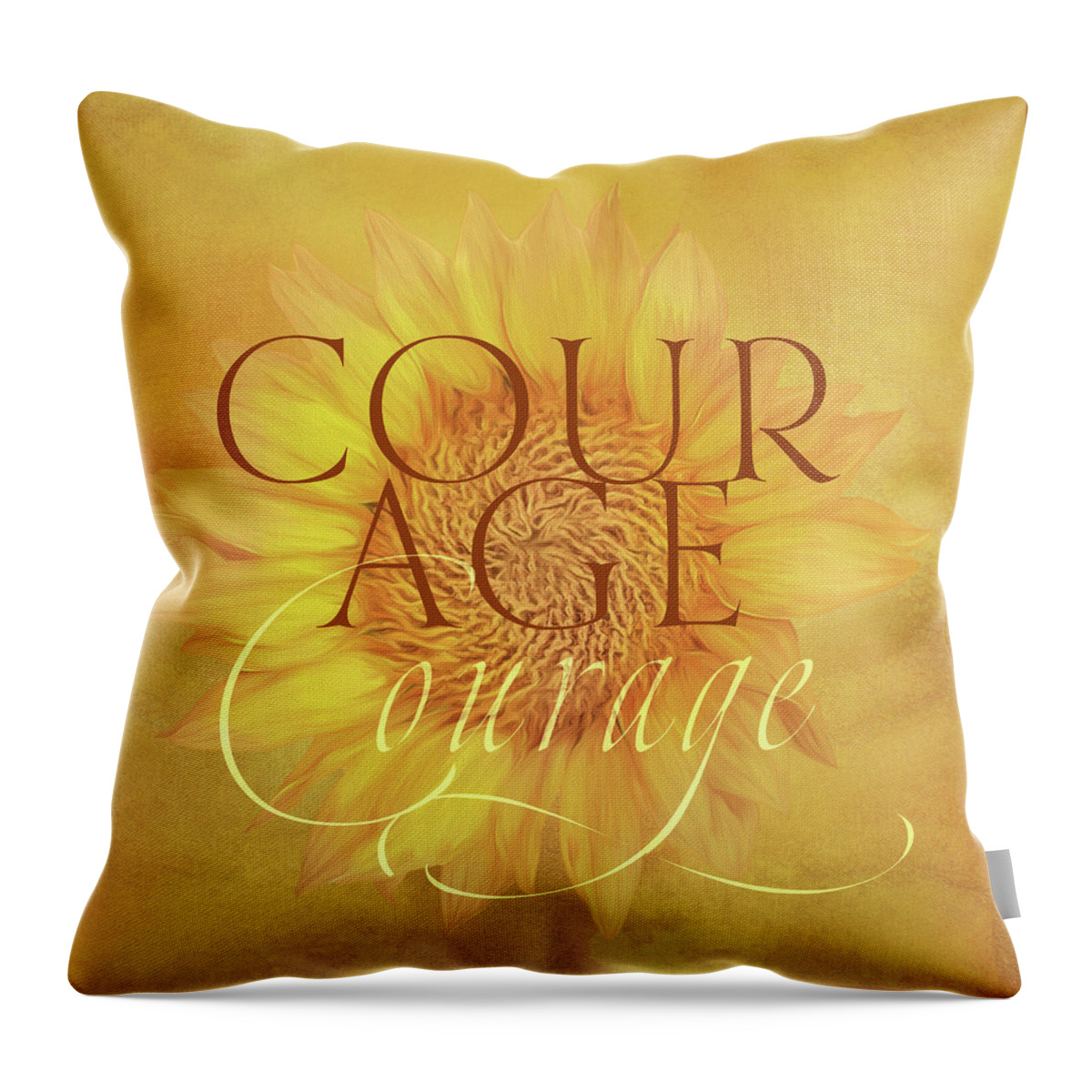 Photography Throw Pillow featuring the digital art Living Courage by Terry Davis