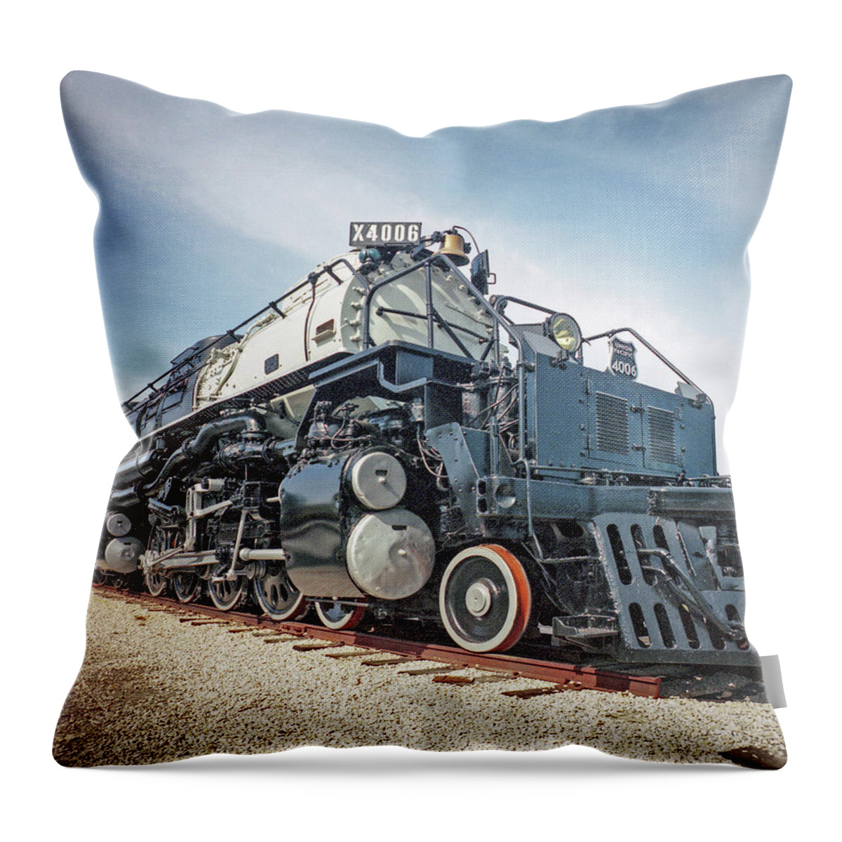 Train Throw Pillow featuring the photograph Locomotive by Jim Mathis
