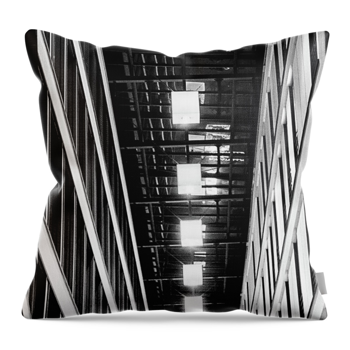 Black Throw Pillow featuring the photograph Look upstairs by Eva-Maria Di Bella
