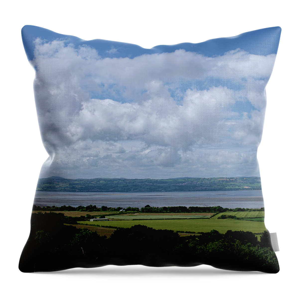 Heswall Throw Pillow featuring the photograph Looking across to Moel Famau by Spikey Mouse Photography
