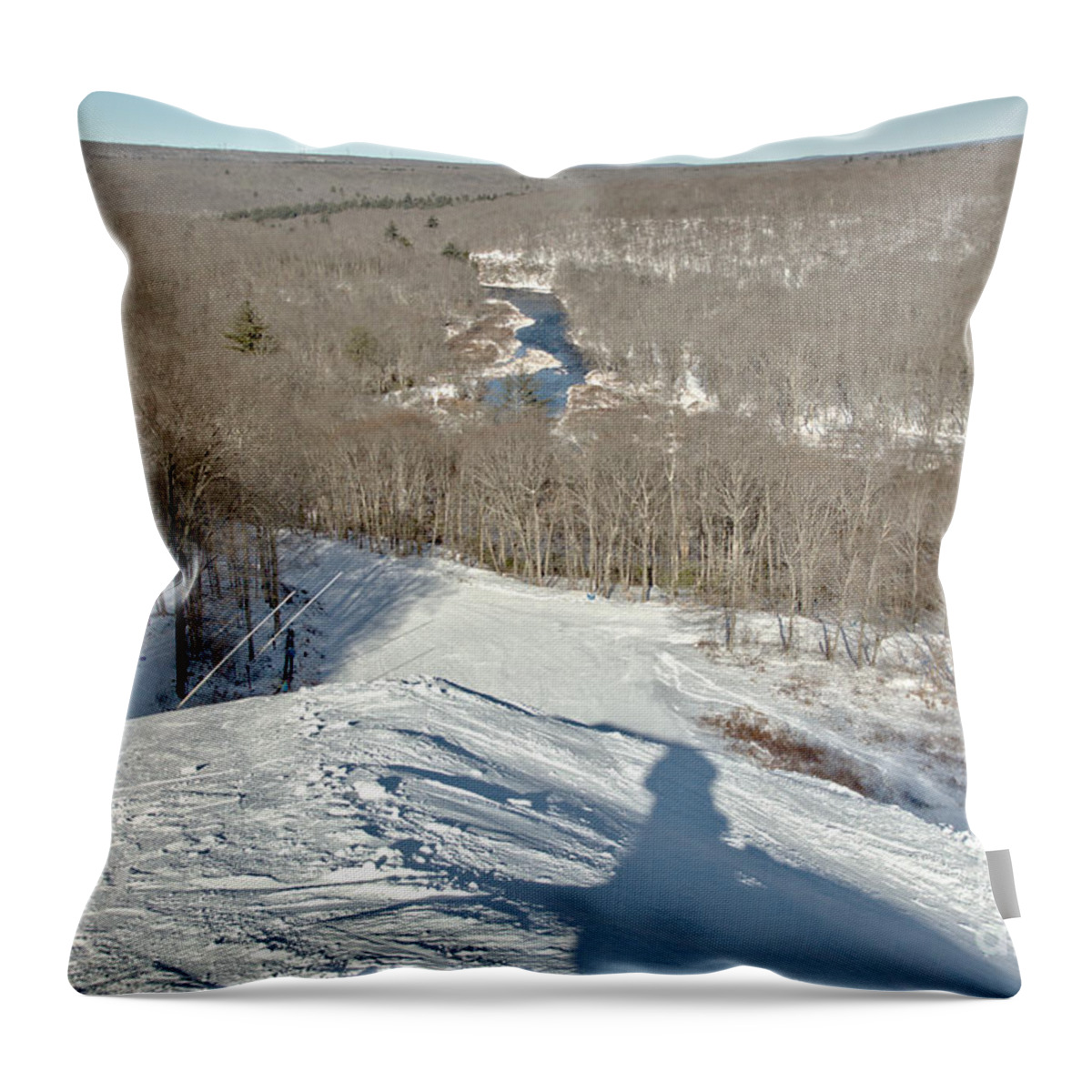 Jack Throw Pillow featuring the photograph Looking Down Rivershot by Adam Jewell
