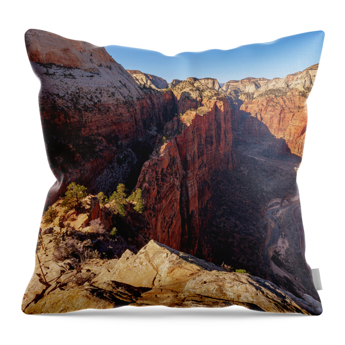 Adventure Throw Pillow featuring the photograph Lookout by Chad Dutson