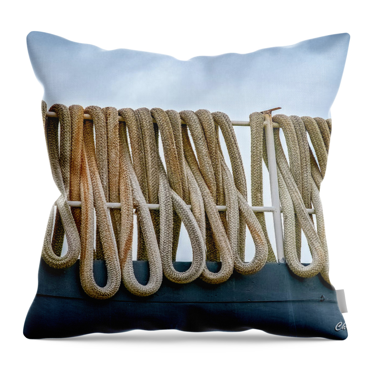 Ship Throw Pillow featuring the photograph Looped by Christopher Holmes