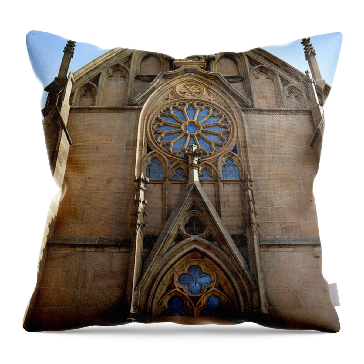 Copyright Elixir Images Throw Pillow featuring the photograph Loretto Chapel by Santa Fe