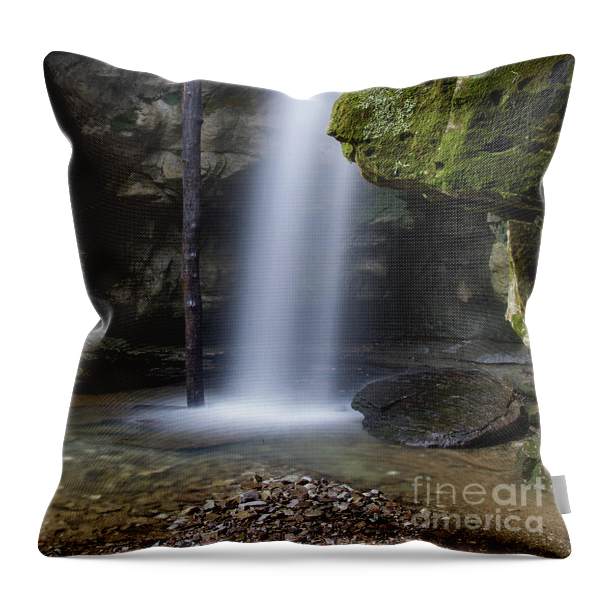 Cumberland Plateau Throw Pillow featuring the photograph Lost Creek Falls 29 by Phil Perkins
