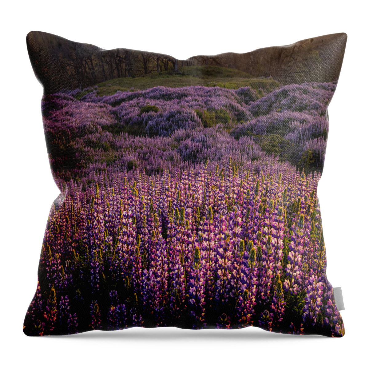 Lupine Throw Pillow featuring the photograph Lost in Emotion - Vertical by Ryan Smith