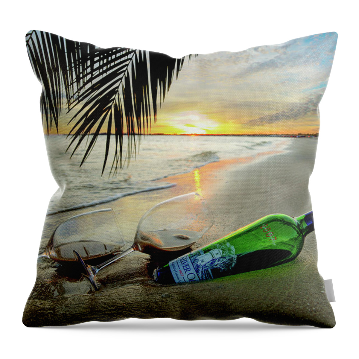 Wine Throw Pillow featuring the photograph Lost in Paradise by Jon Neidert