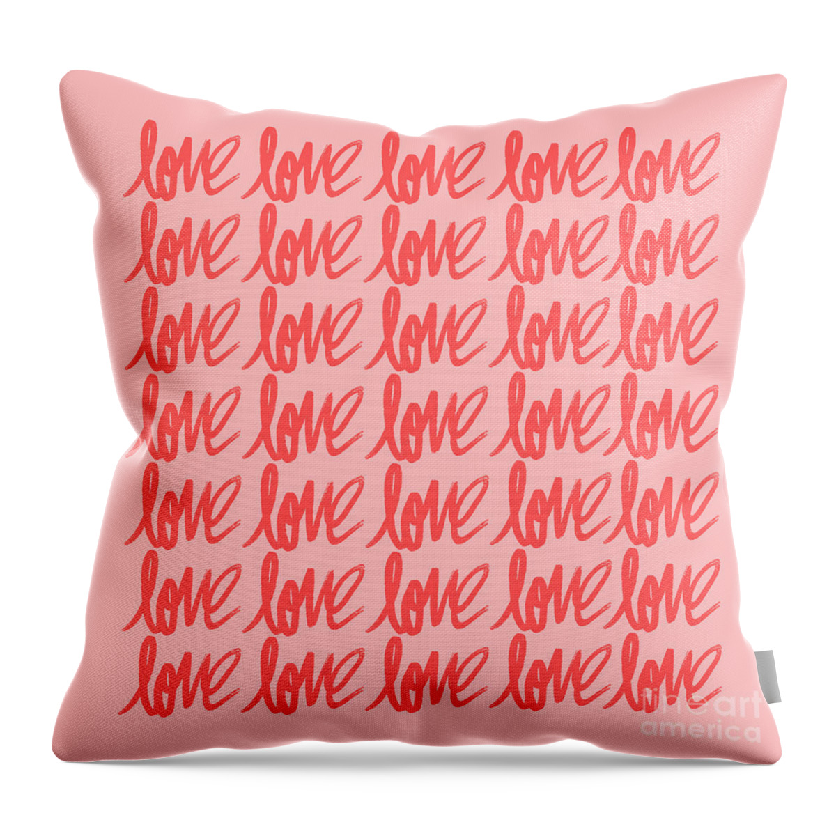 Typography Throw Pillow featuring the digital art Love by Christie Olstad