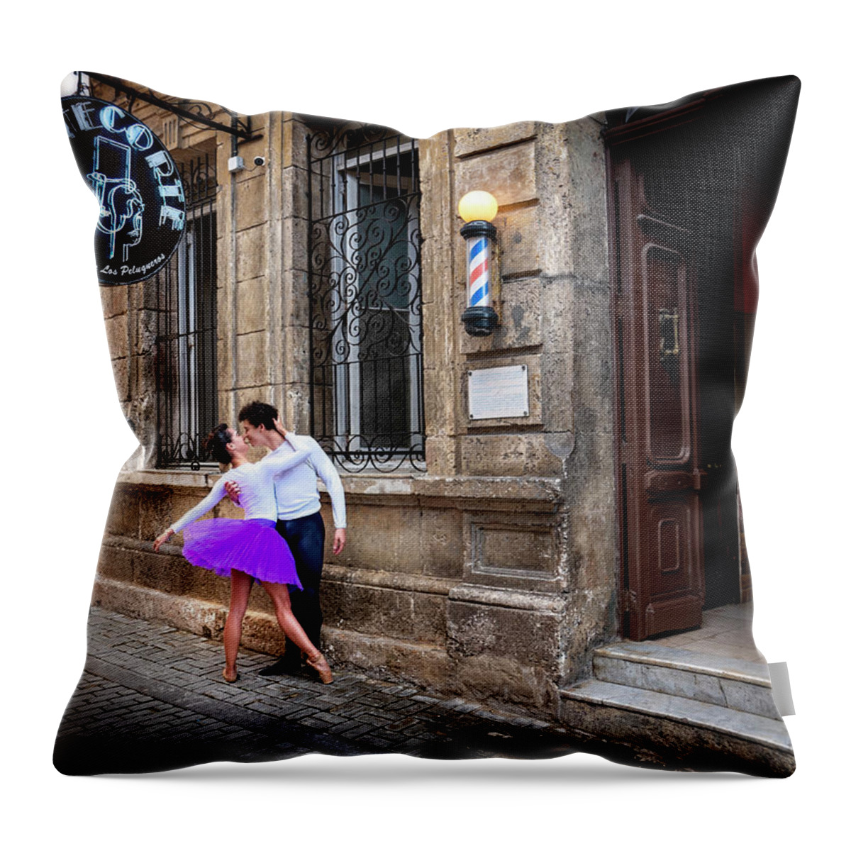 Ballet Throw Pillow featuring the photograph Love in Havana by Kathryn McBride