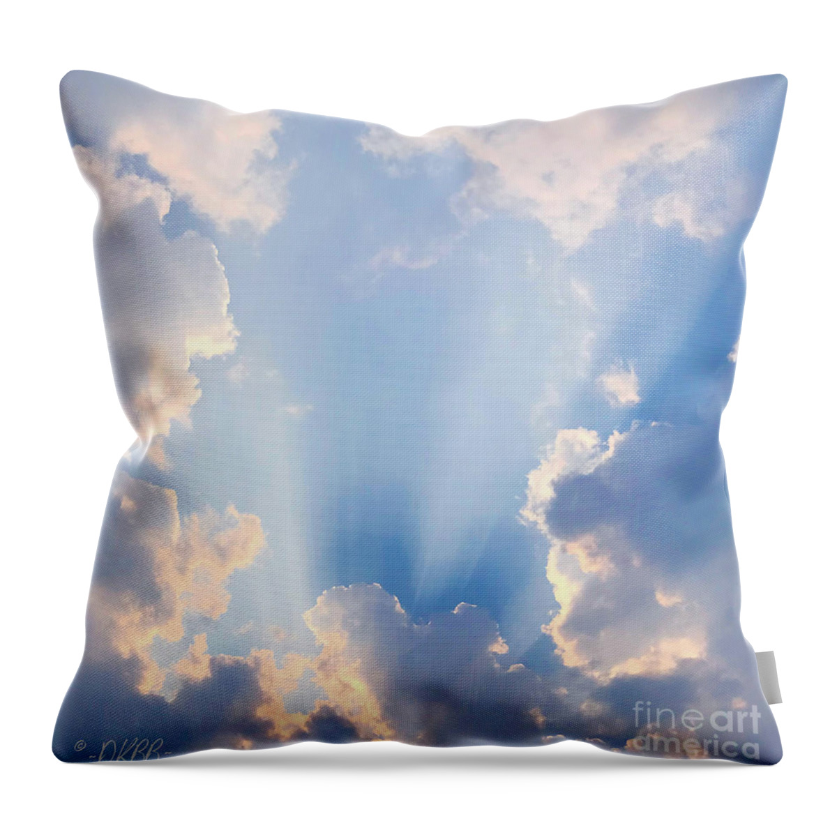 Clouds Throw Pillow featuring the photograph Love in the Clouds #3 by Dorrene BrownButterfield