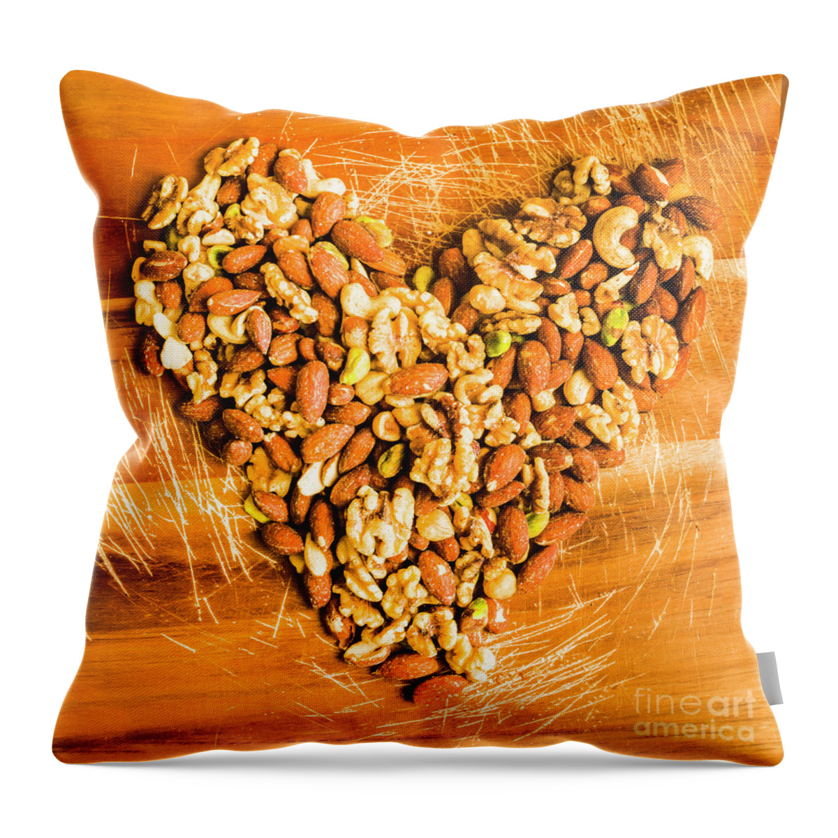 Whole Throw Pillow featuring the photograph Love nut by Jorgo Photography