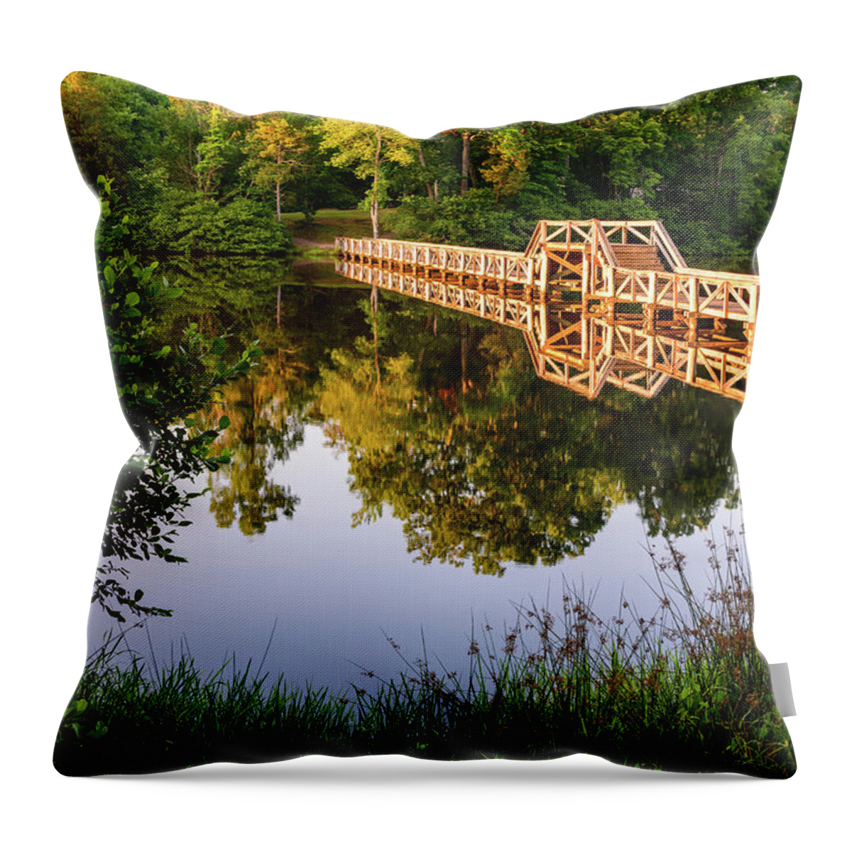 Cub Creek Lake Throw Pillow featuring the photograph Luminescent by Michael Scott