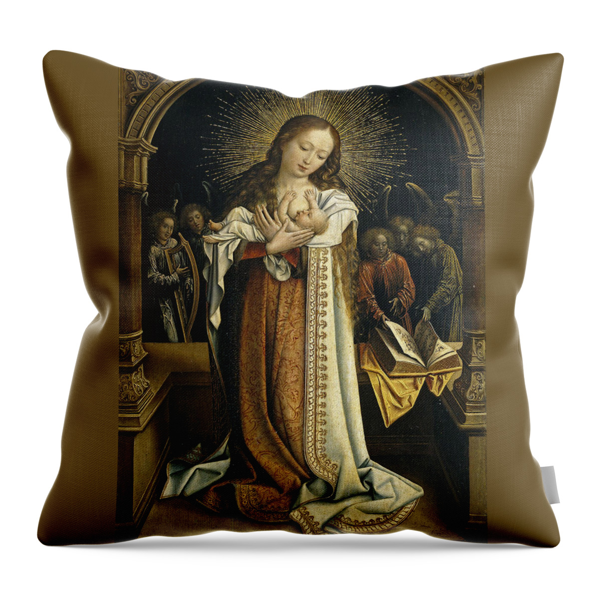 Madonna And Child Throw Pillow featuring the photograph Madonna And Child 1396 by Andrew Fare