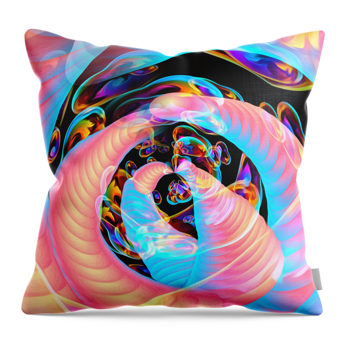 Abstract Painting Throw Pillow featuring the digital art Magical Mystery Tour by Gayle Price Thomas