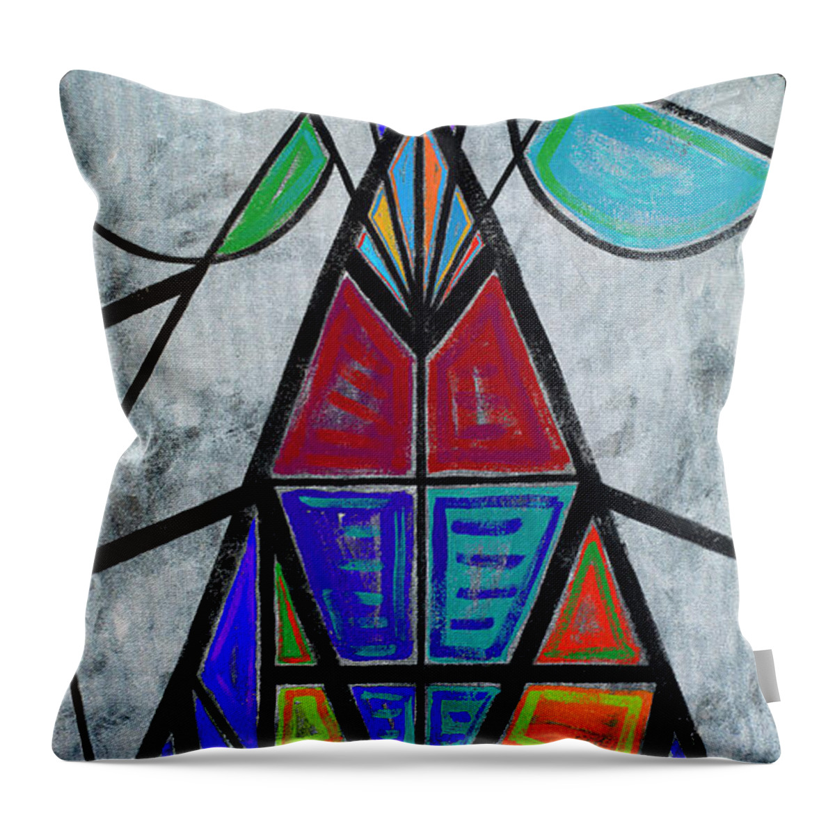 Abstract Throw Pillow featuring the painting Magnificence by Darin Jones