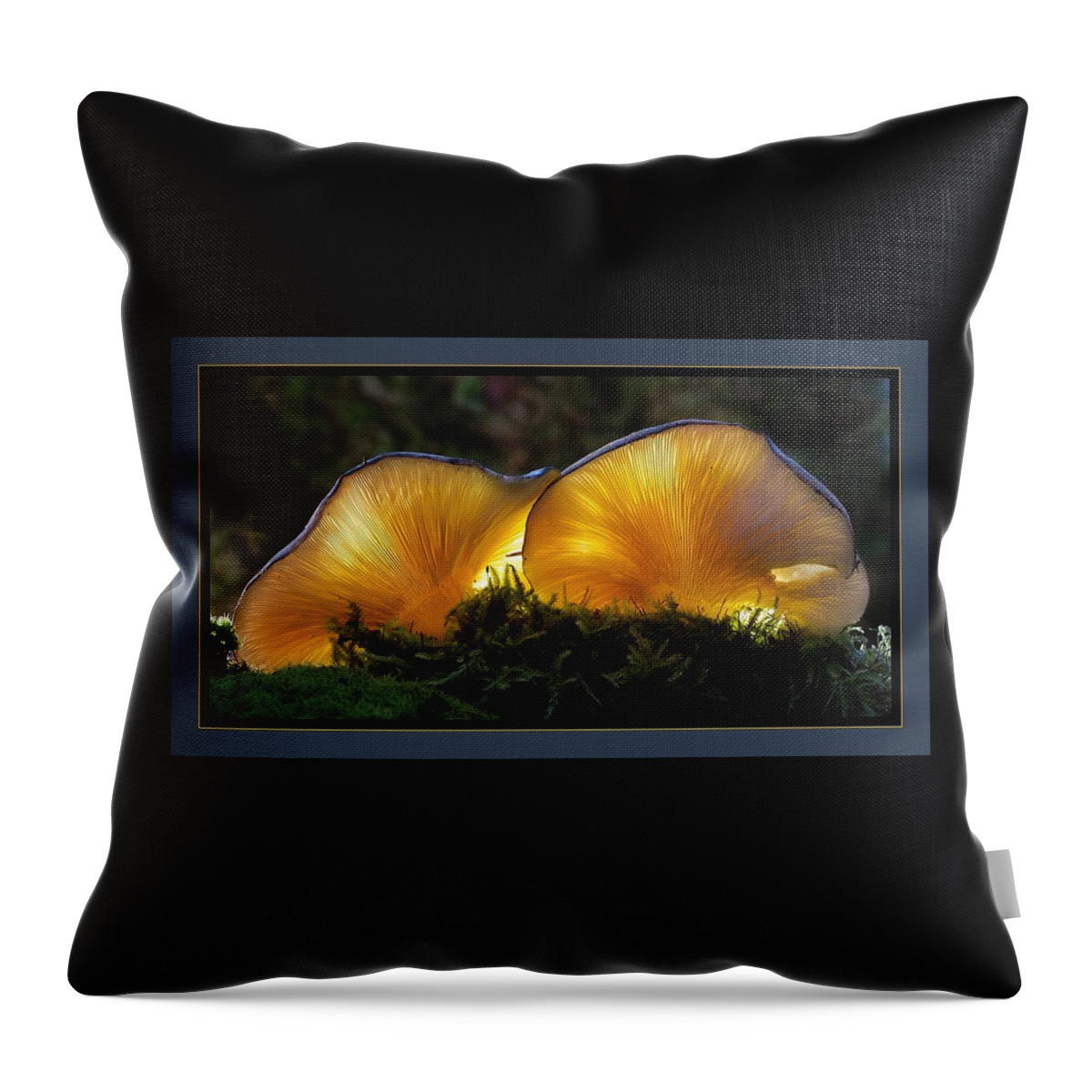 Mushrooms Throw Pillow featuring the photograph Magnificent Mushrooms by Nancy Ayanna Wyatt